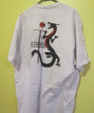 Disc Golf Shirt Dragon -XLG Grey