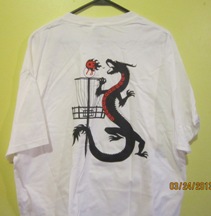 Disc Golf Shirt Dragon -XLG White