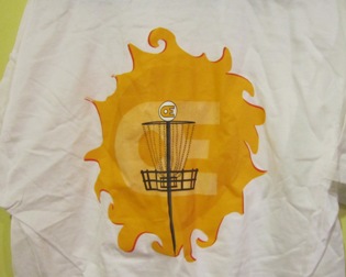 Disc Golf Basket in Sun Shirt -LG